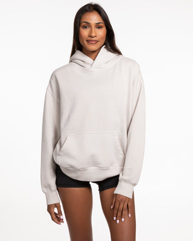 The Womens Hoodie - Washed Bone