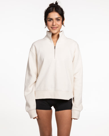 The Womens 1/4 Zip - Off White