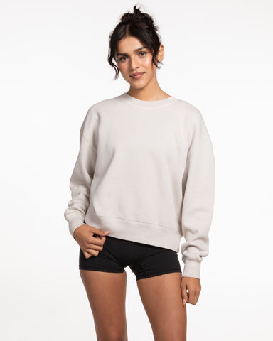 The Womens Crewneck - Washed Bone