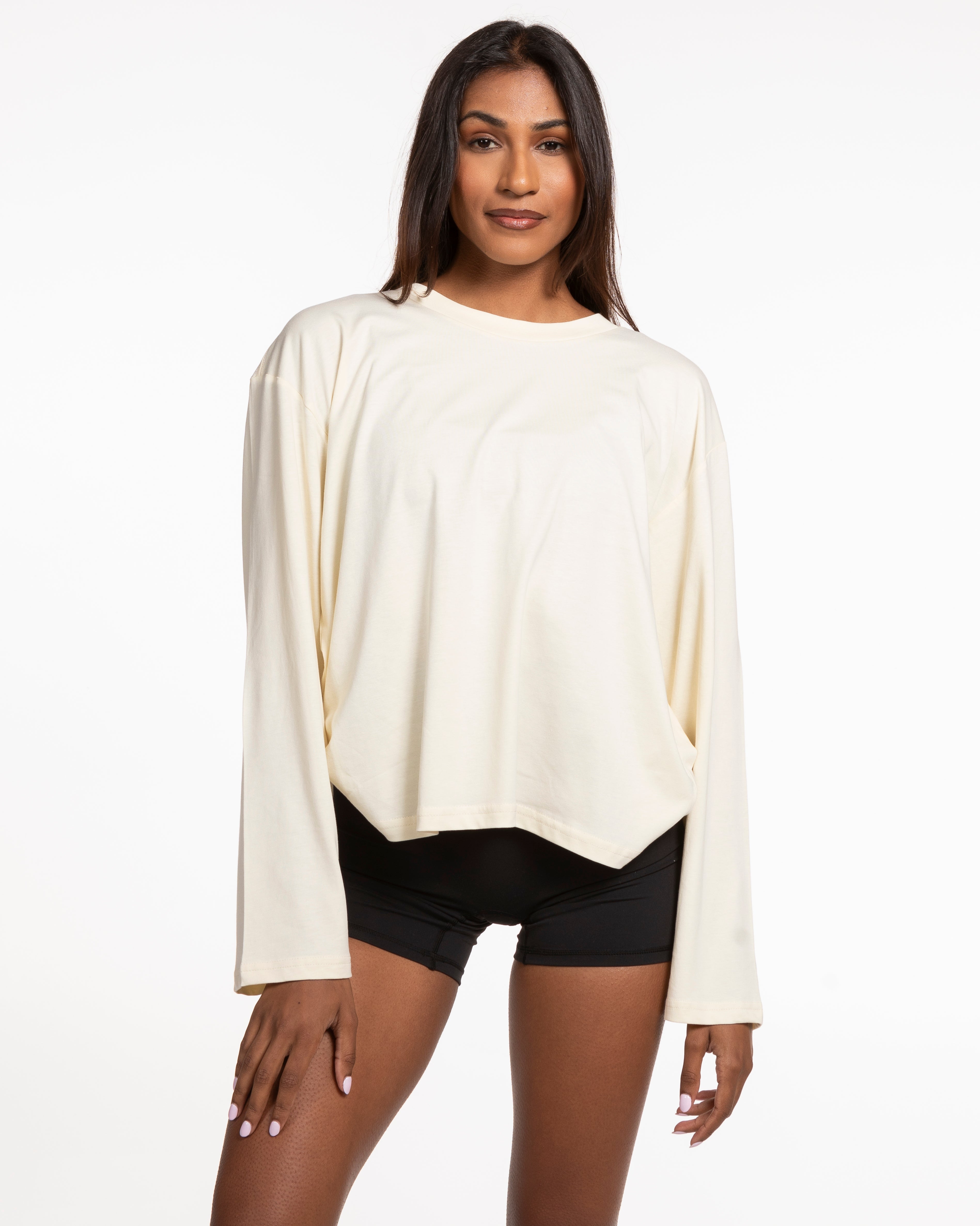 The Womens Oversized Long Sleeve - Butter