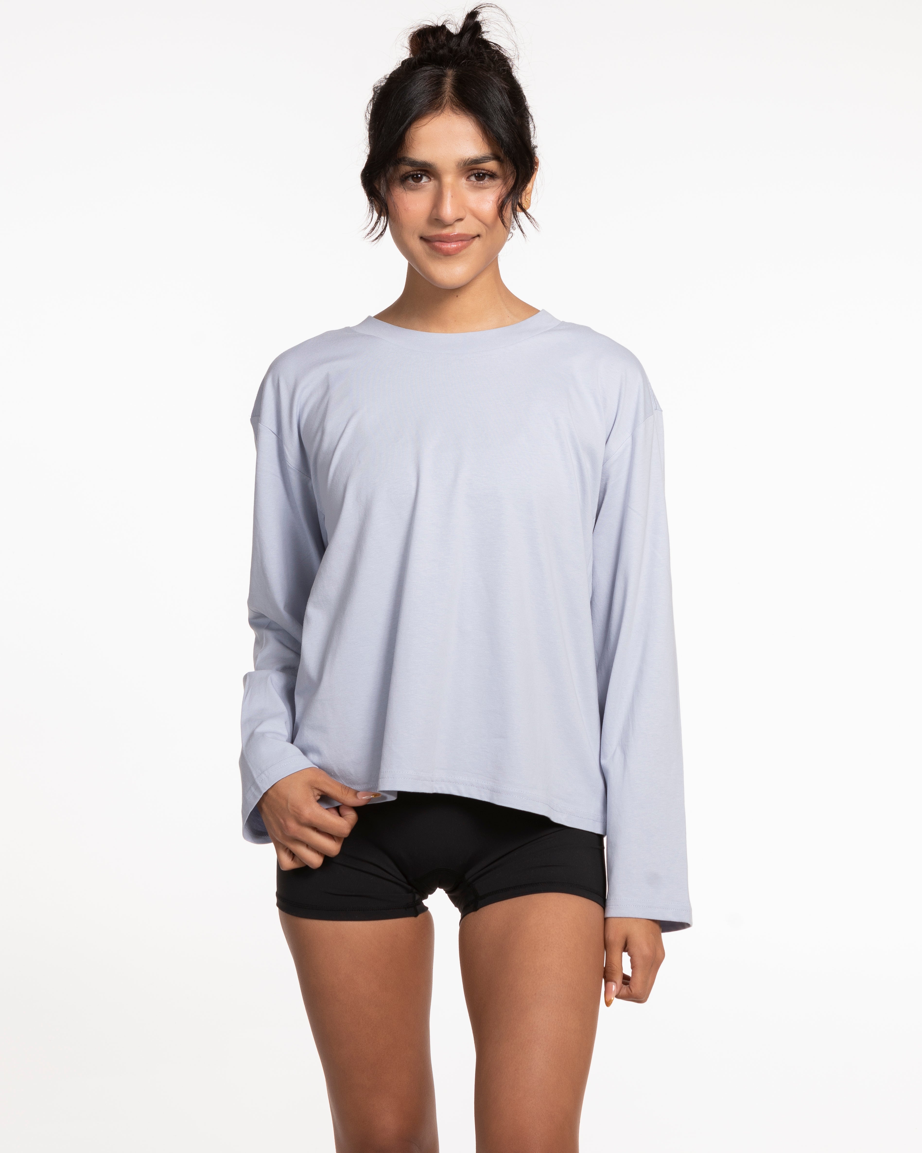 The Womens Oversized Long Sleeve - Powder