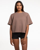 The Crop Terry Tee - Cacao