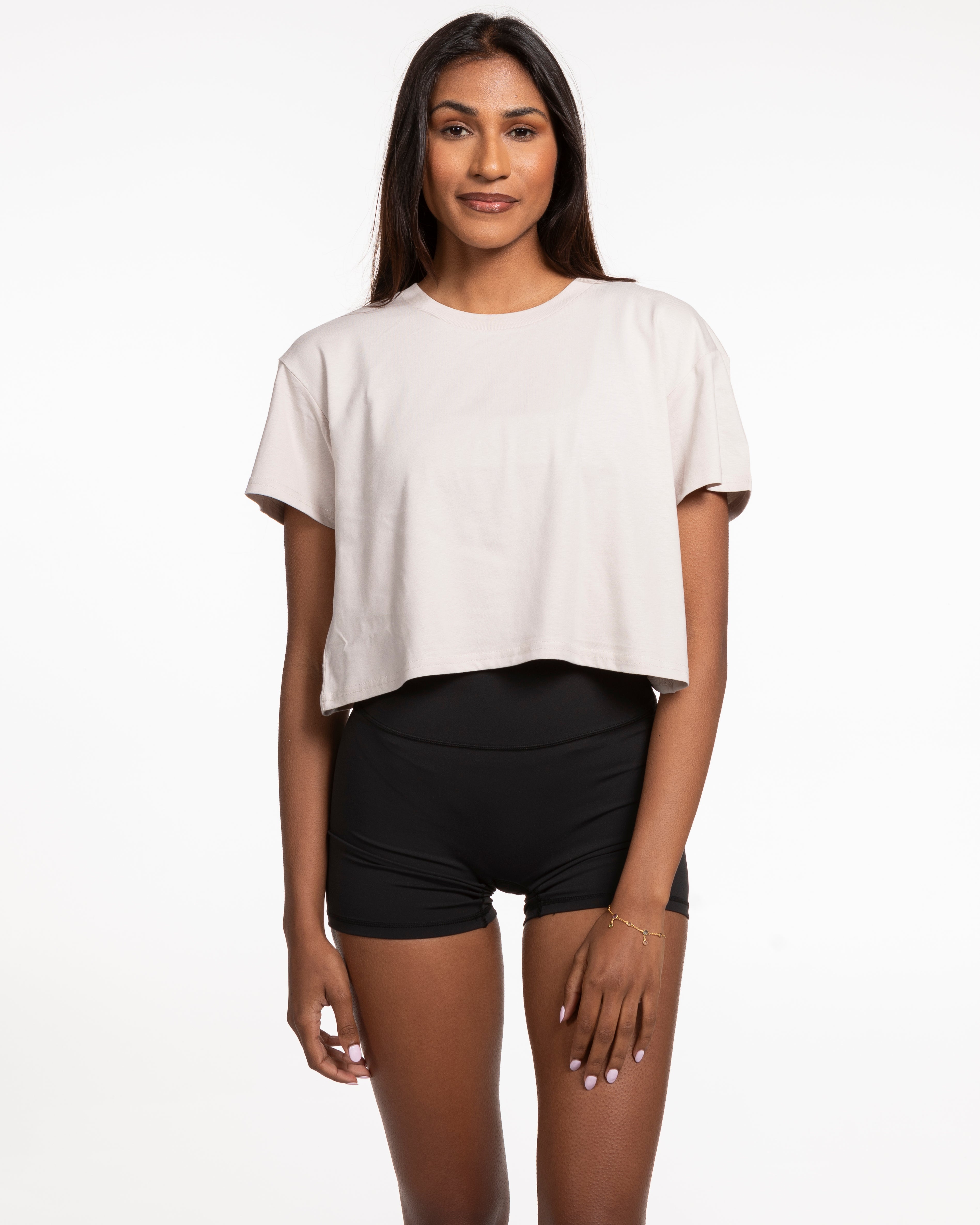 The Crop Tee - Bone