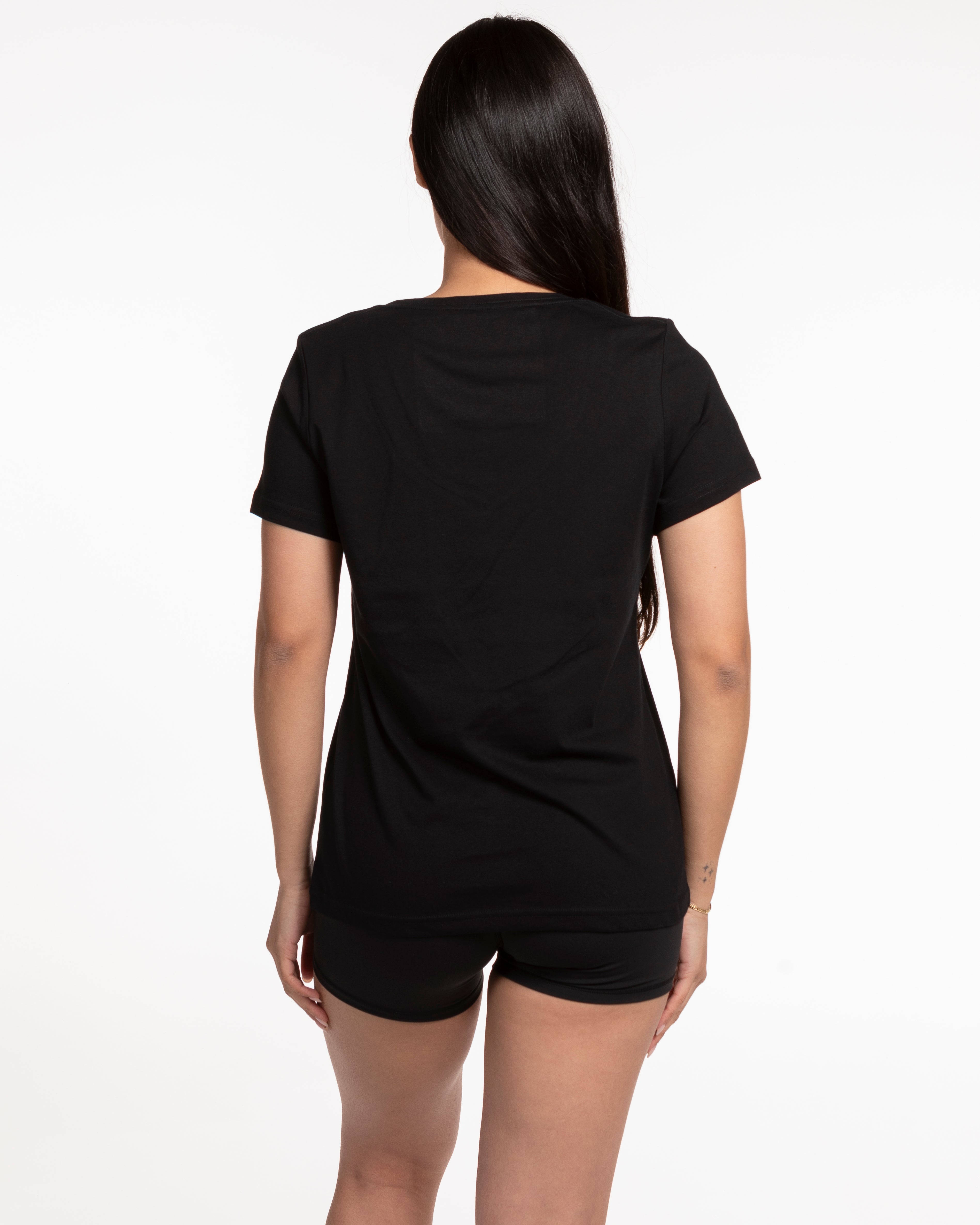 The Womens V Neck Tee - Black