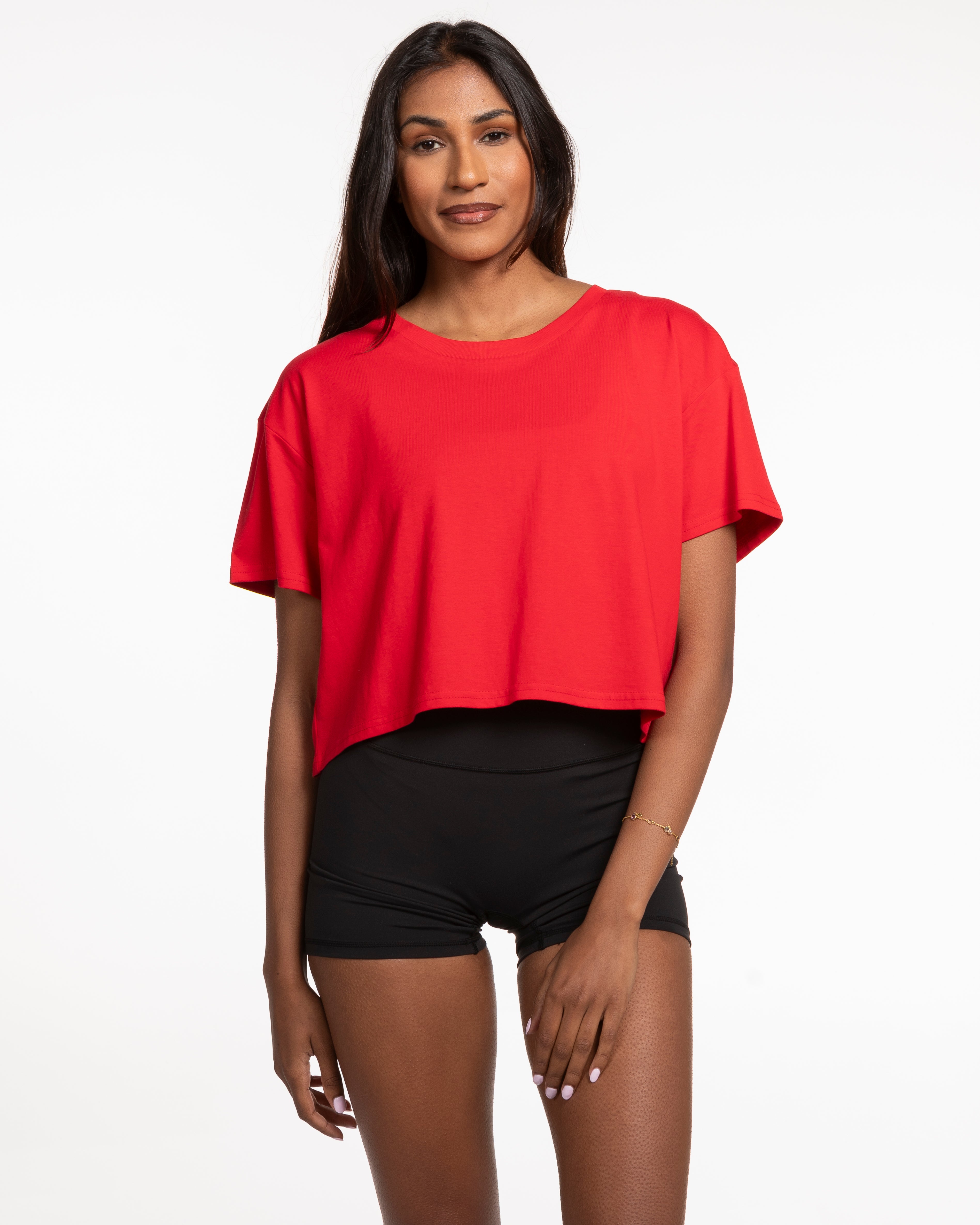 The Crop Tee - Red