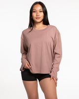 The Womens Oversized Long Sleeve - Clay