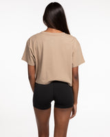 The Crop Tee - Sand