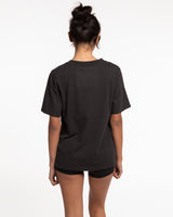 The Womens Heavyweight Tee - Washed Black