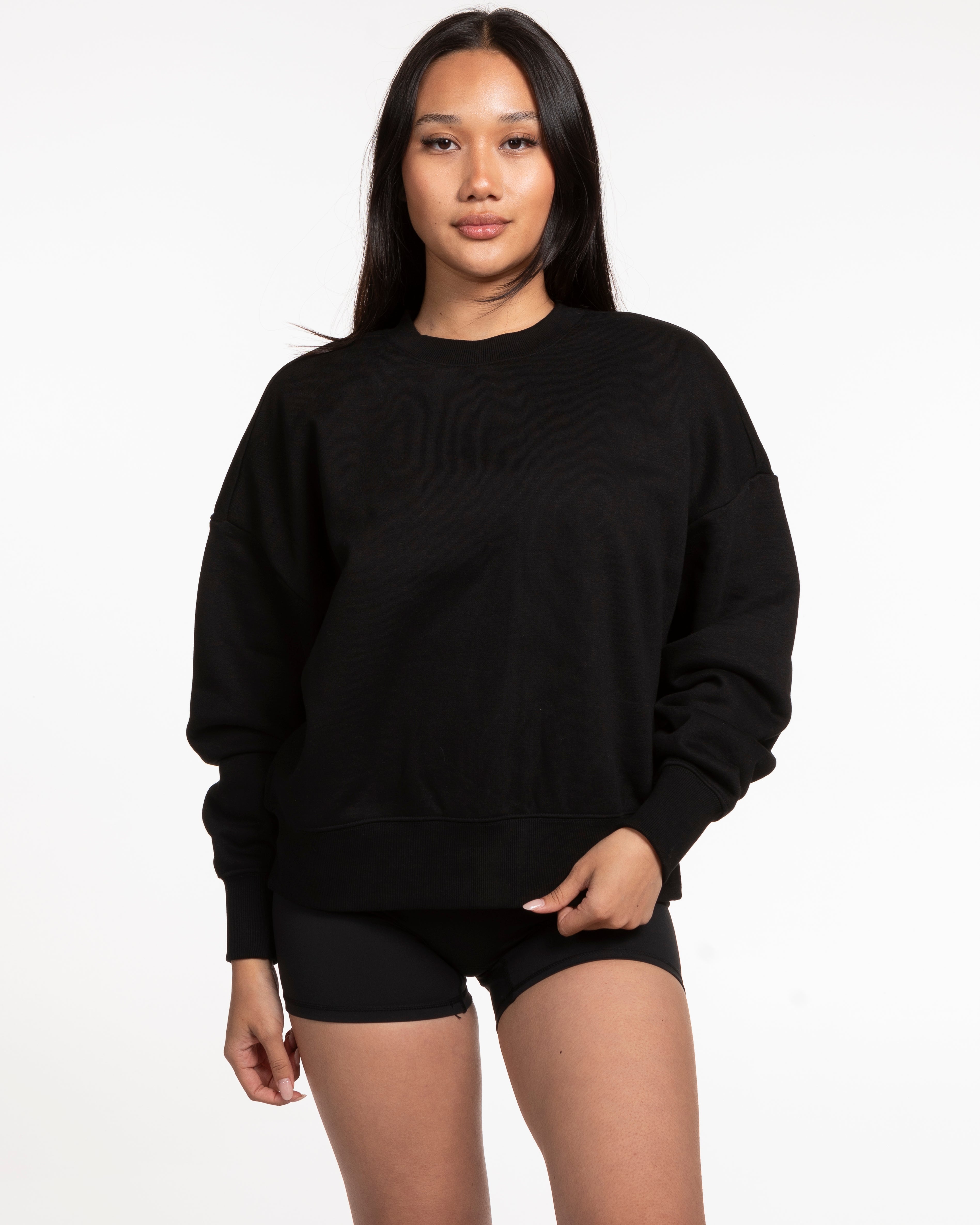 The Womens Heavy Crewneck - Black