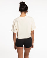 The Oversized Crop Tee - Butter