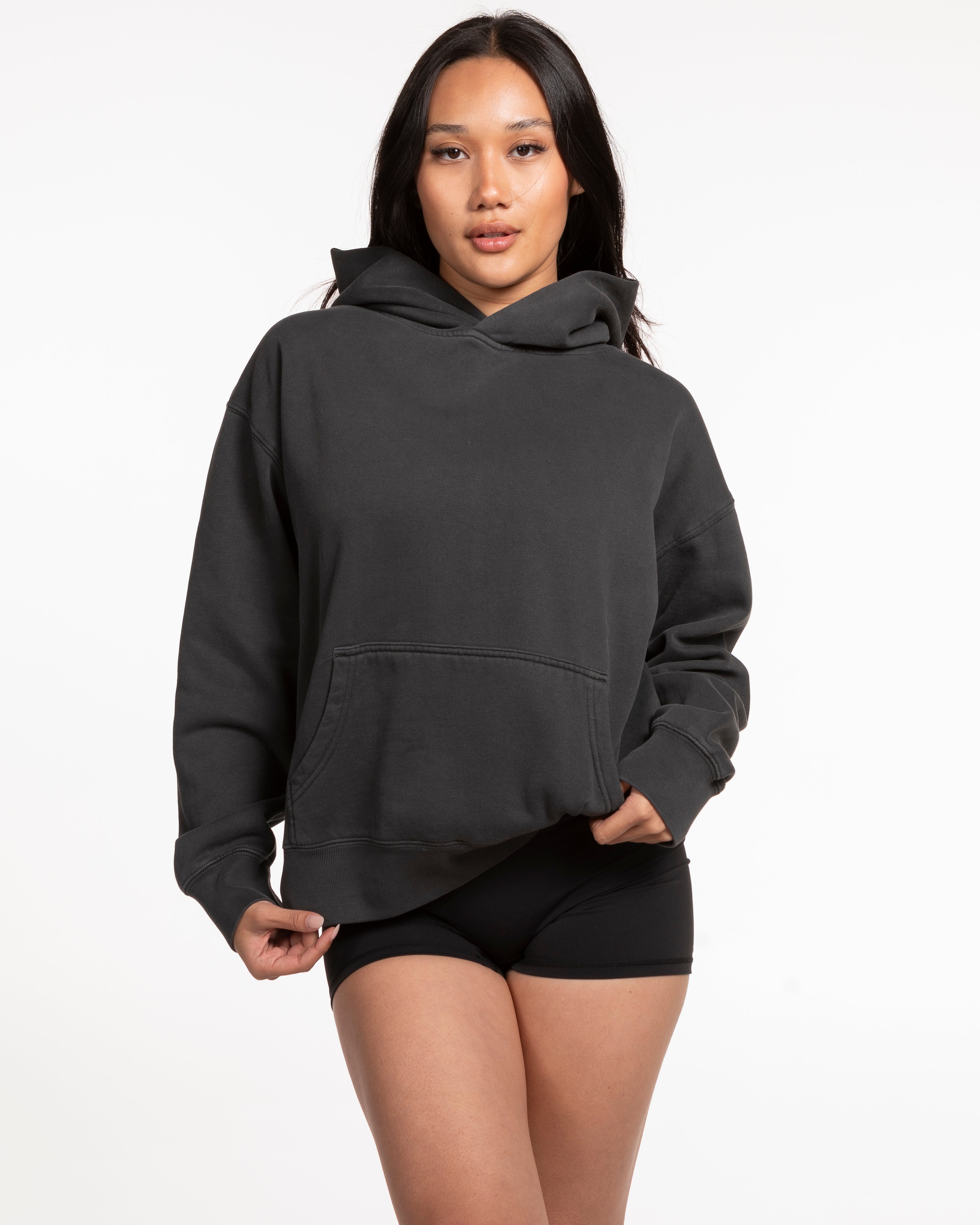 The Womens Hoodie - Washed Black