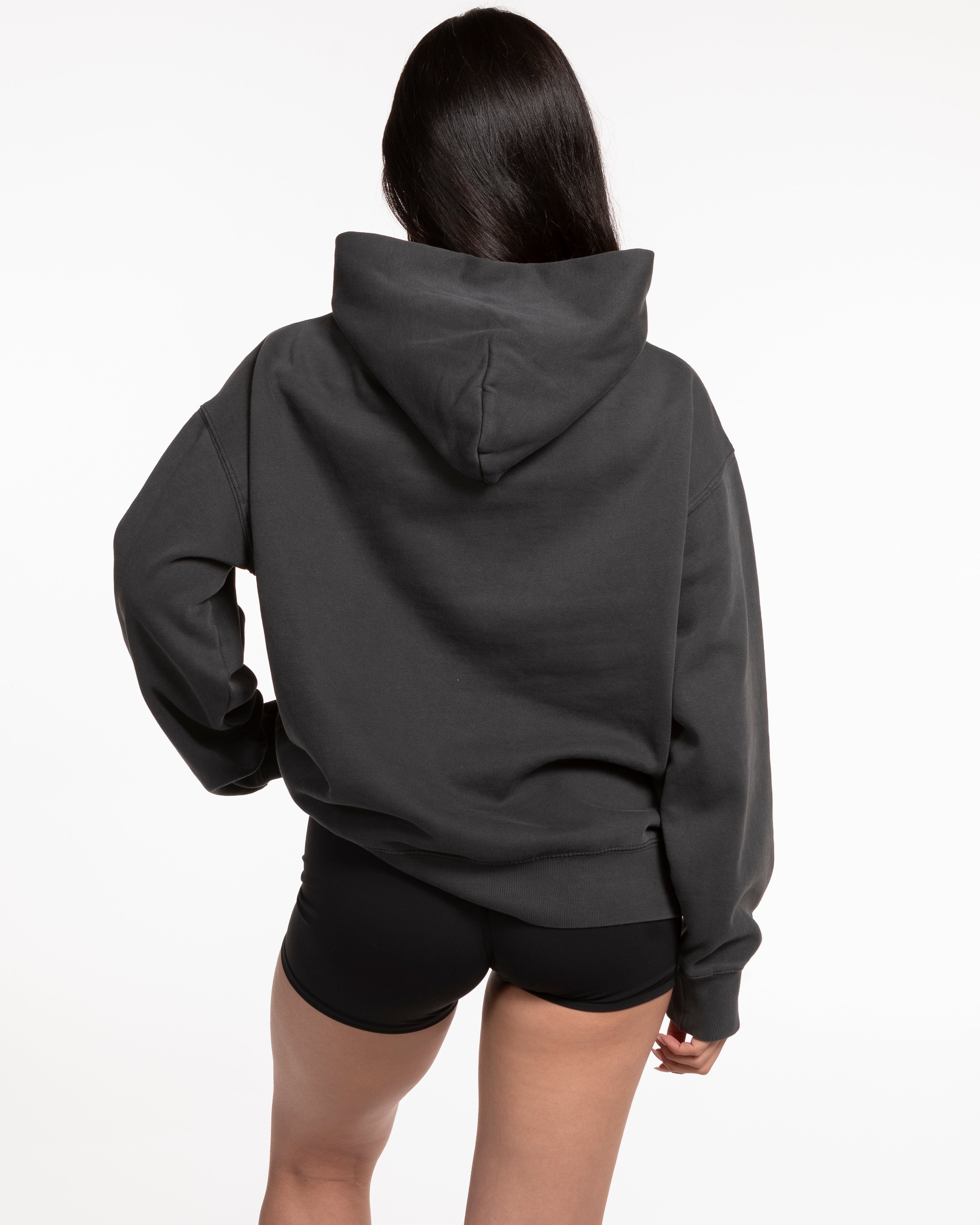 The Womens Hoodie - Washed Black