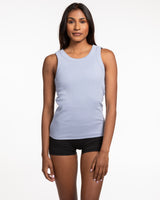 The Ribbed Full Length Tank - Powder