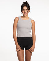 The Ribbed Crop Tank - Storm