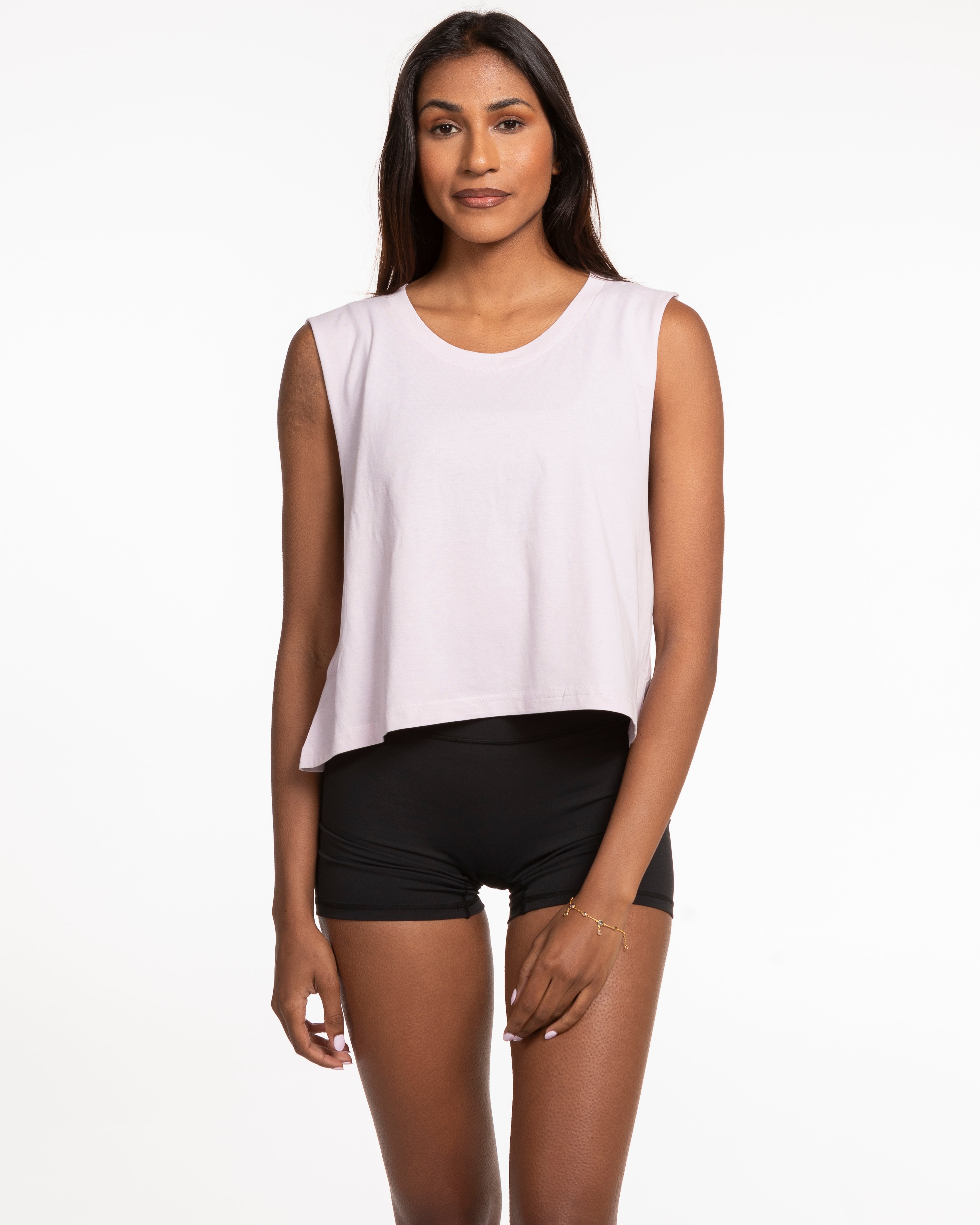 The Crop Muscle Tank - Orchid