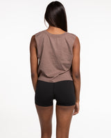 The Crop Muscle Tank - Cacao