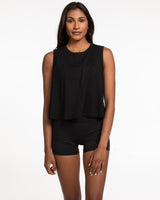 The Womens Classic Crop Tank - Black