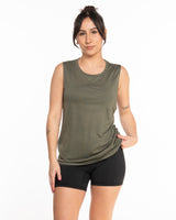 The Scoop Muscle Tank - Army