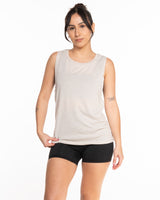 The Scoop Muscle Tank - Dust Heather