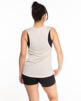 The Scoop Muscle Tank - Dust Heather