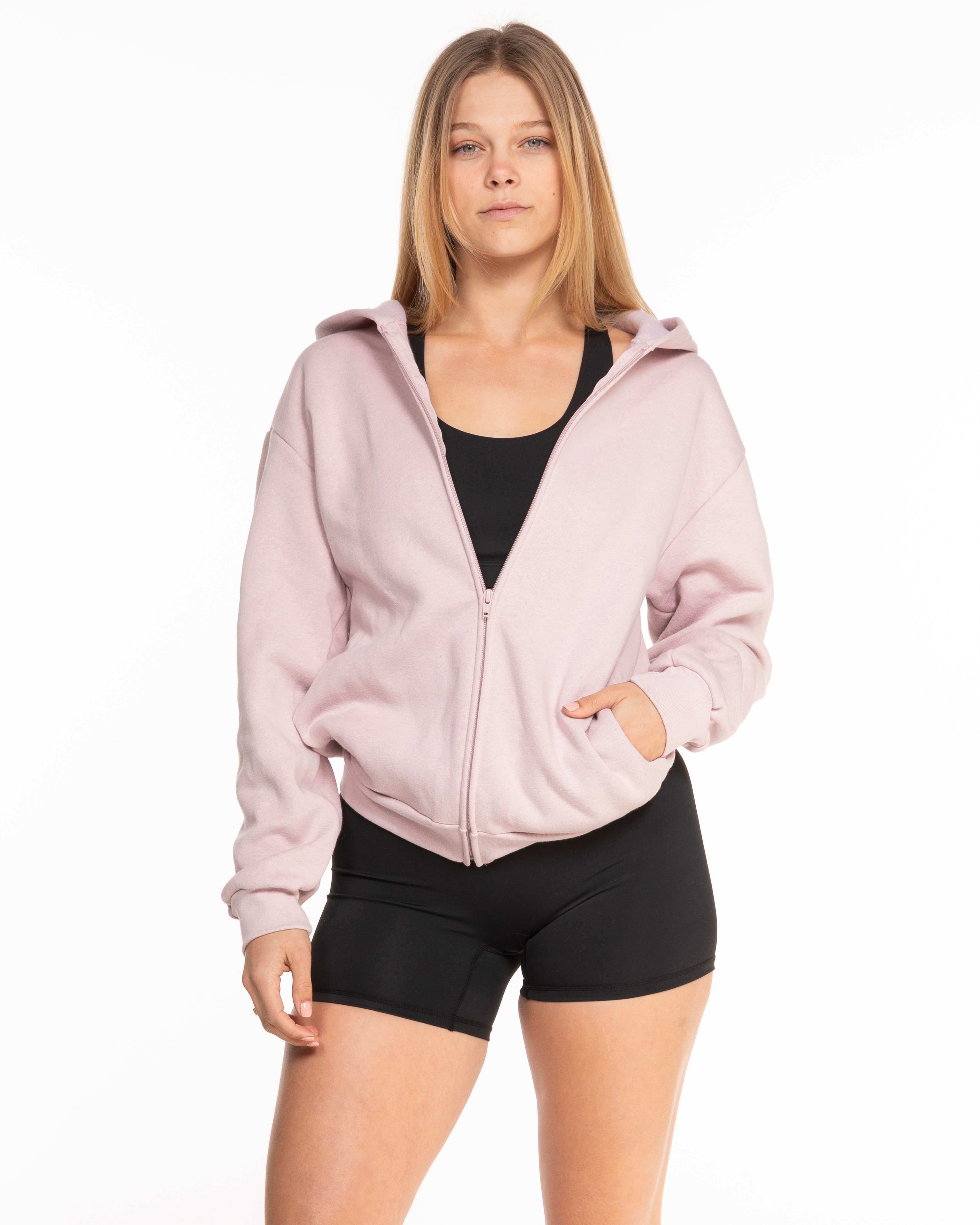 The Recycled Unisex Zip Hoodie - Blush