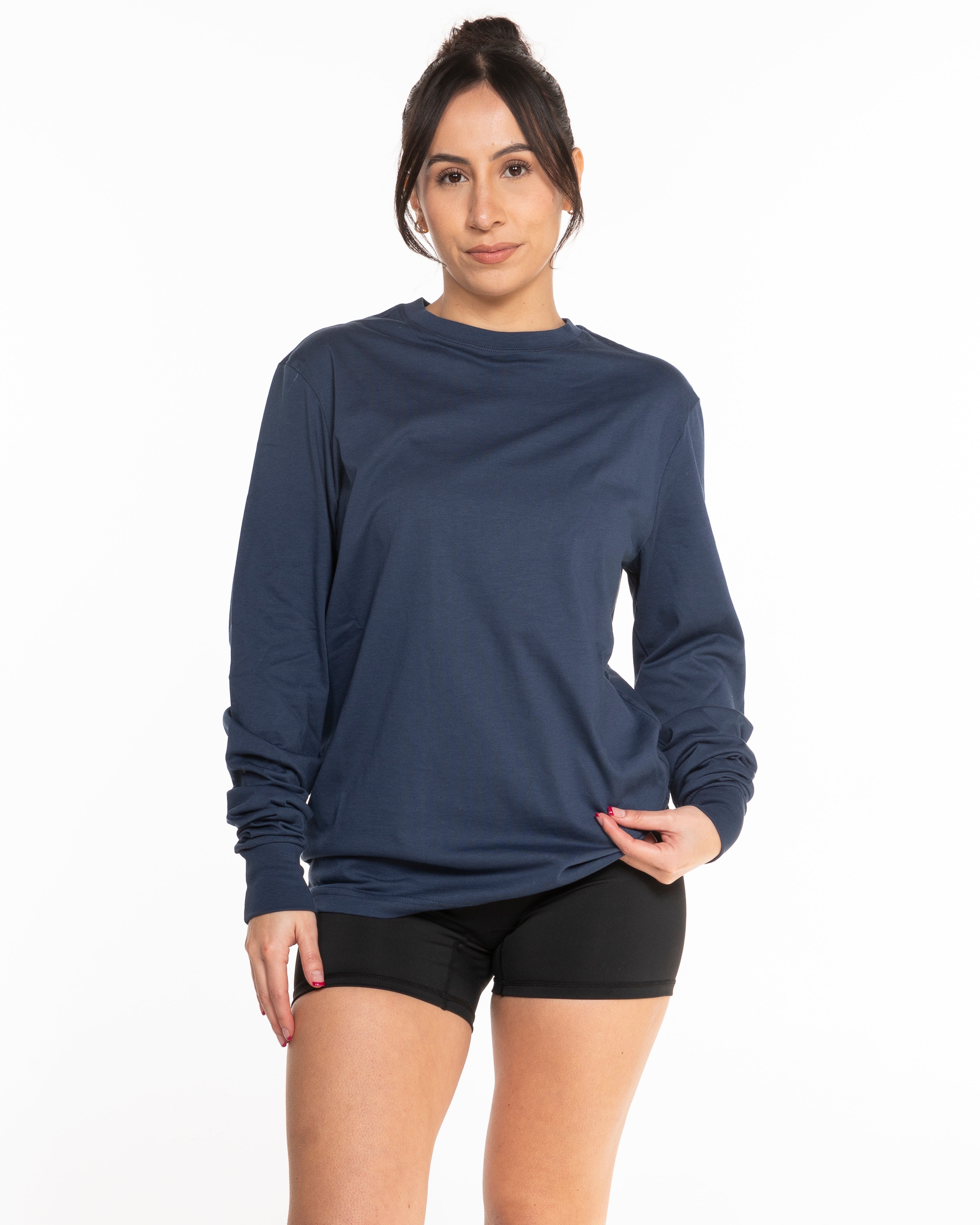 The Supima Long Sleeve - Ocean Navy