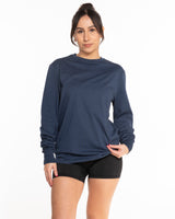 The Supima Long Sleeve - Ocean Navy