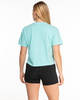 The Midweight Crop Tee - Turquoise