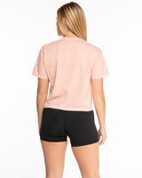 The Midweight Crop Tee - Peach