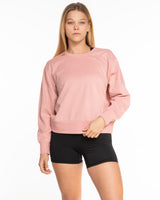 The Womens Sueded Crewneck - Peach