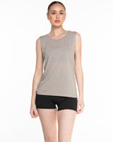 The Scoop Muscle Tank - Stone Heather