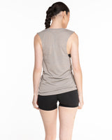 The Scoop Muscle Tank - Stone Heather