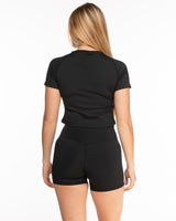 The Short Sleeve Crop - Black