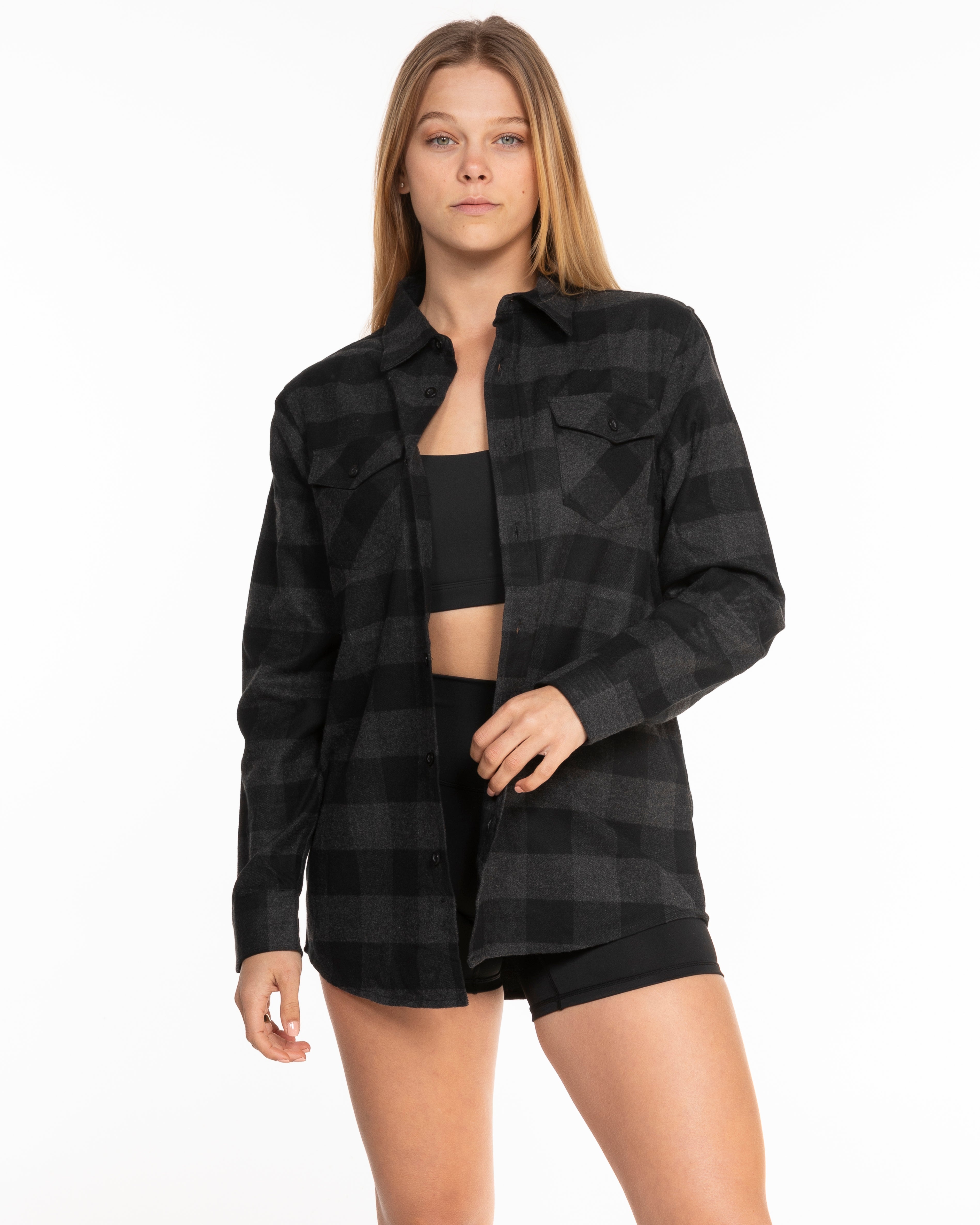 The Flannel - Gray / Black