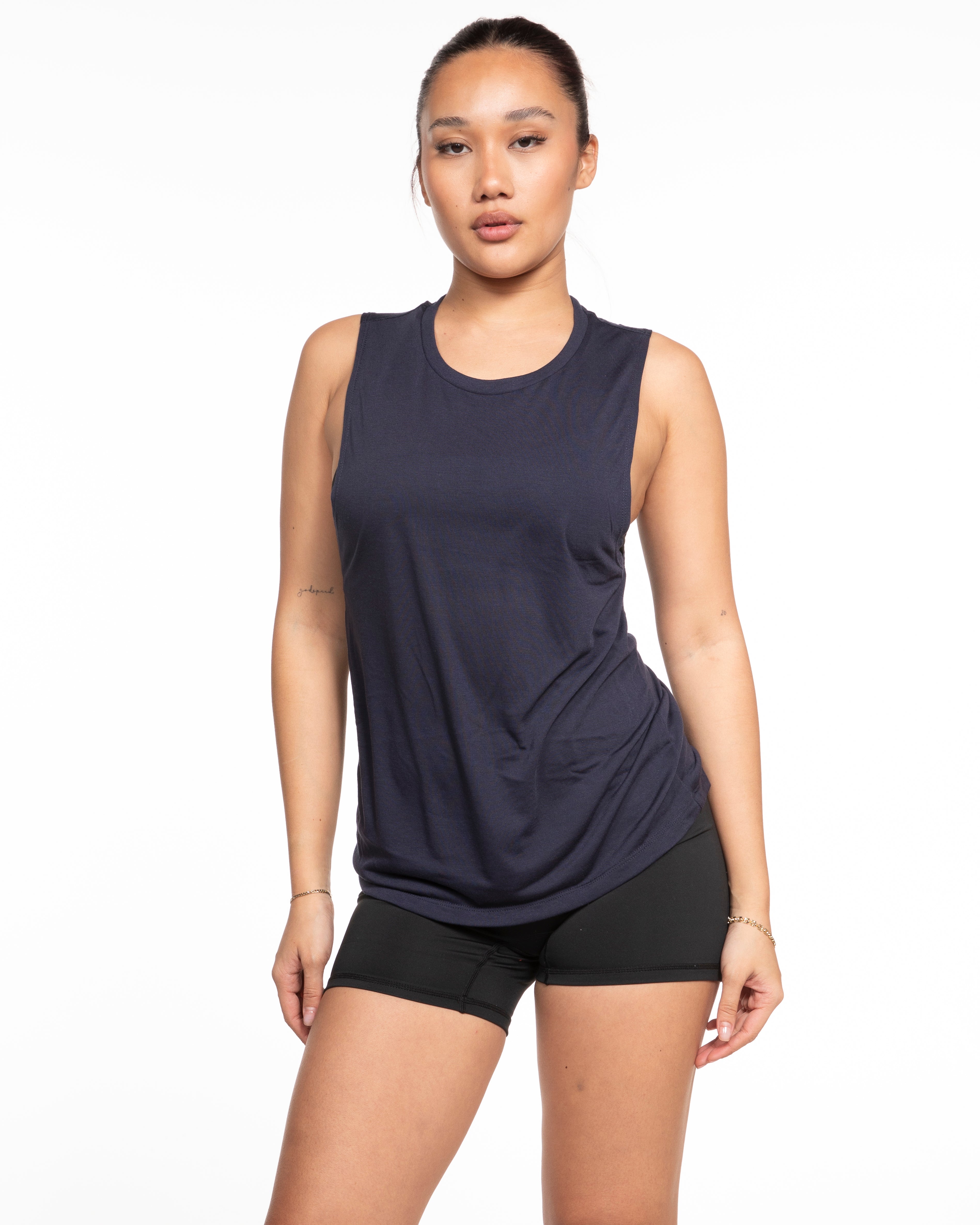 The Scoop Muscle Tank - Midnight