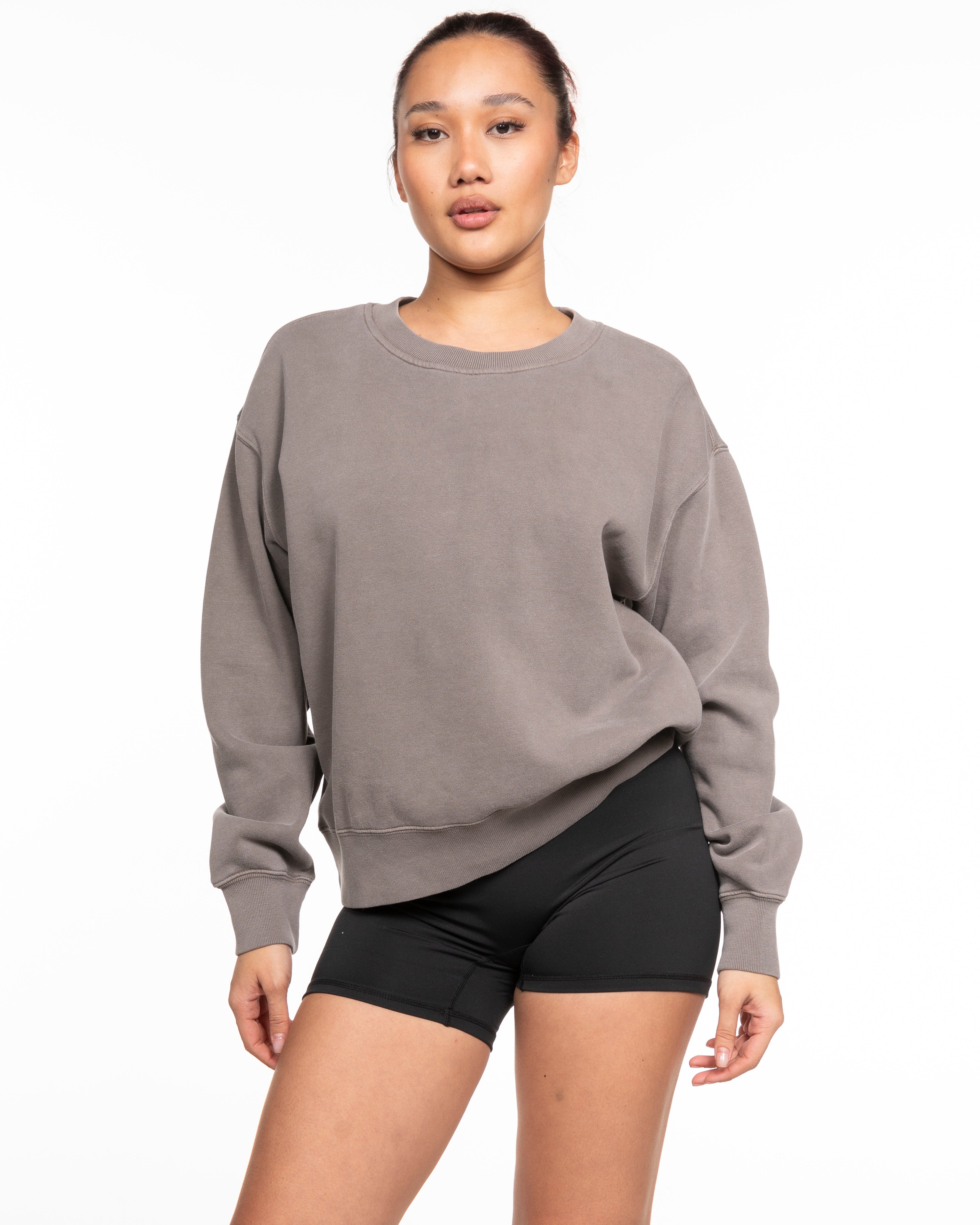 The Womens Crewneck - Washed Gray