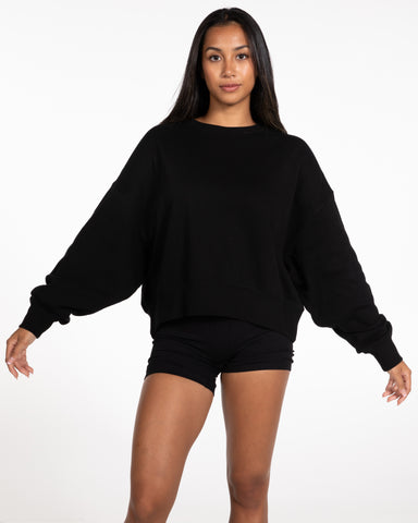 The Oversized Crop - Black