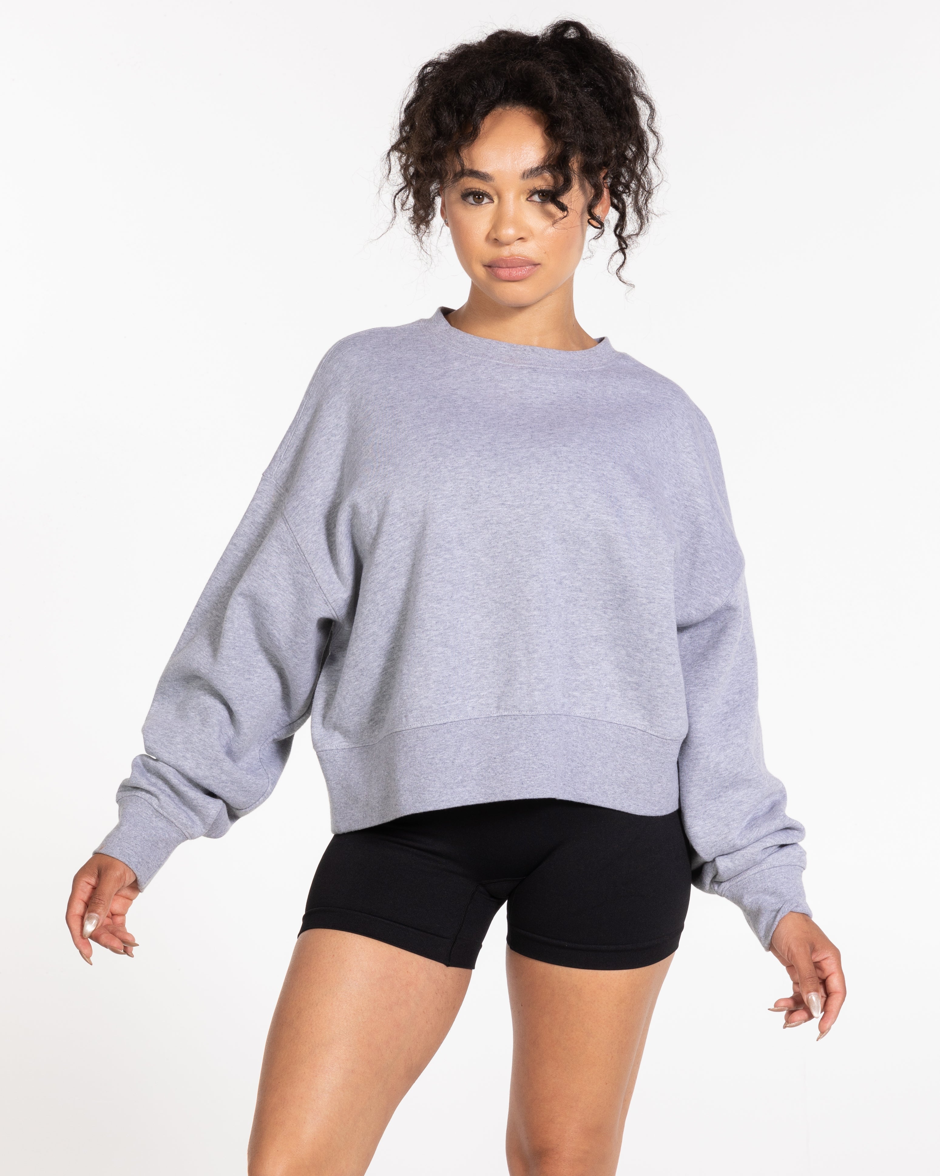 The Oversized Crop - Heather