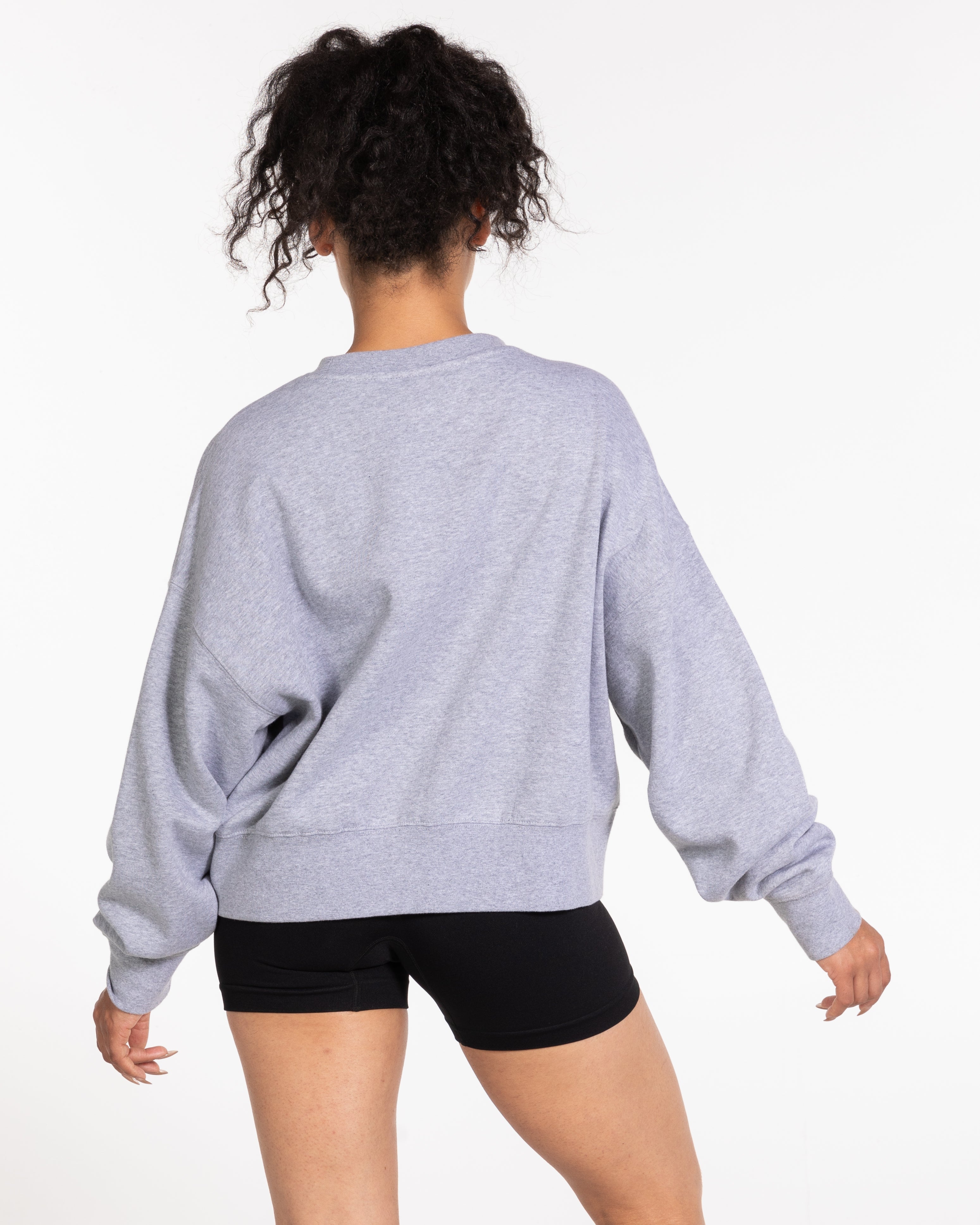 The Oversized Crop - Heather