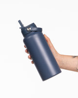 The Wide Mouth Water Bottle - Navy