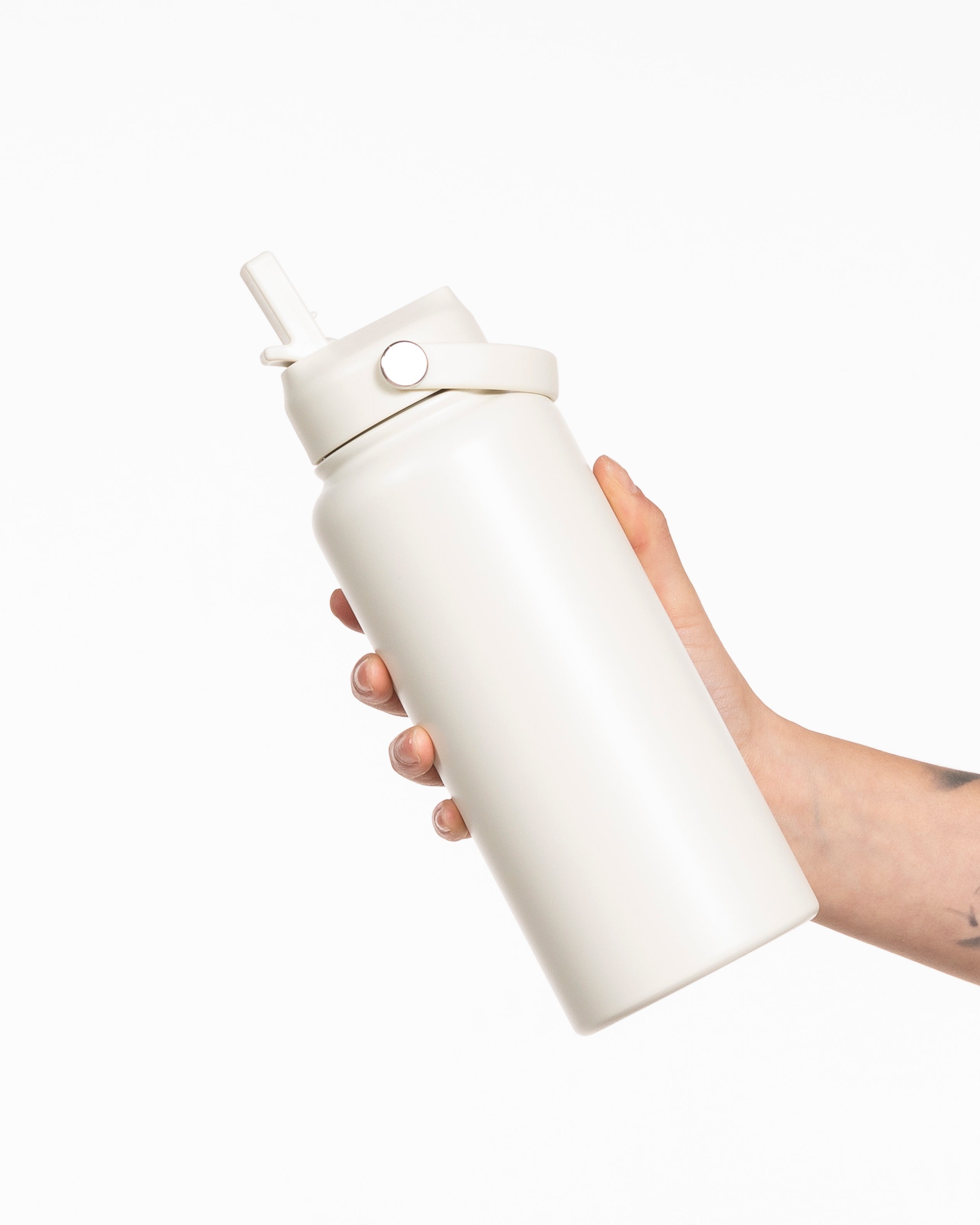 The Wide Mouth Water Bottle - Off White