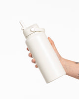 The Wide Mouth Water Bottle - Off White