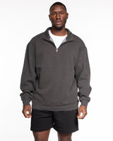 The Mens 1/4 Zip - Washed Black