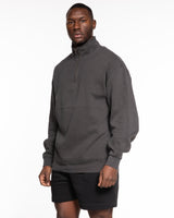 The Mens 1/4 Zip - Washed Black