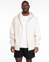 The Mens Heavyweight Zip Hoodie - Bone