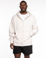 The Mens Heavyweight Zip Hoodie - Bone