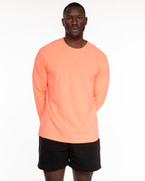 The Unisex Midweight Long Sleeve - Neon Orange