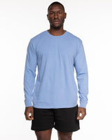 The Unisex Midweight Long Sleeve - Washed Denim