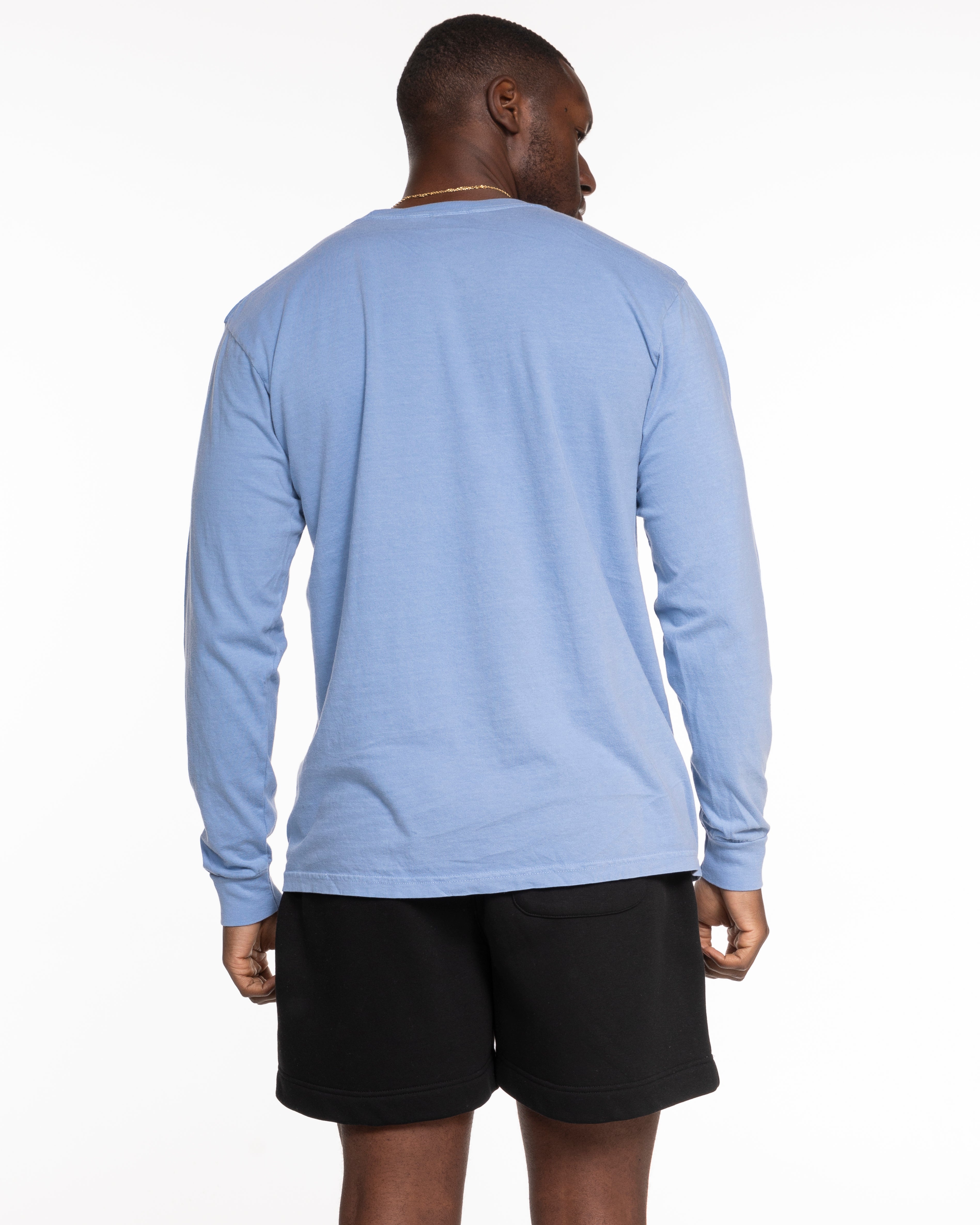 The Unisex Midweight Long Sleeve - Washed Denim