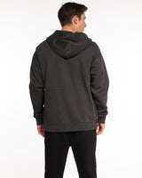 The Mens Zip Hoodie - Washed Black